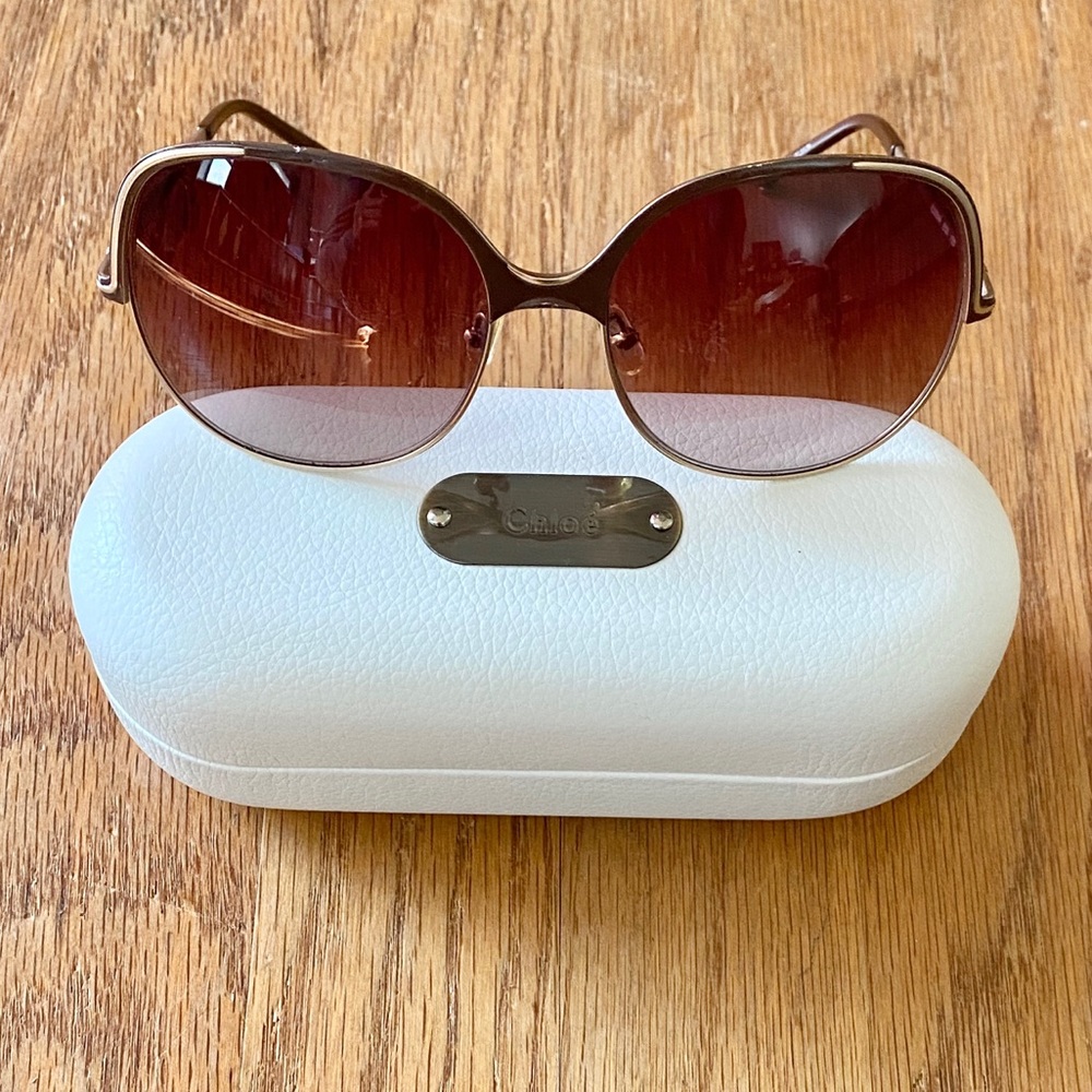 Chloe Oversized Gradient Sunglasses With Case